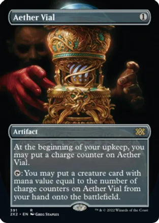 Aether Vial (Borderless) - Double Masters 2022 (2X2)